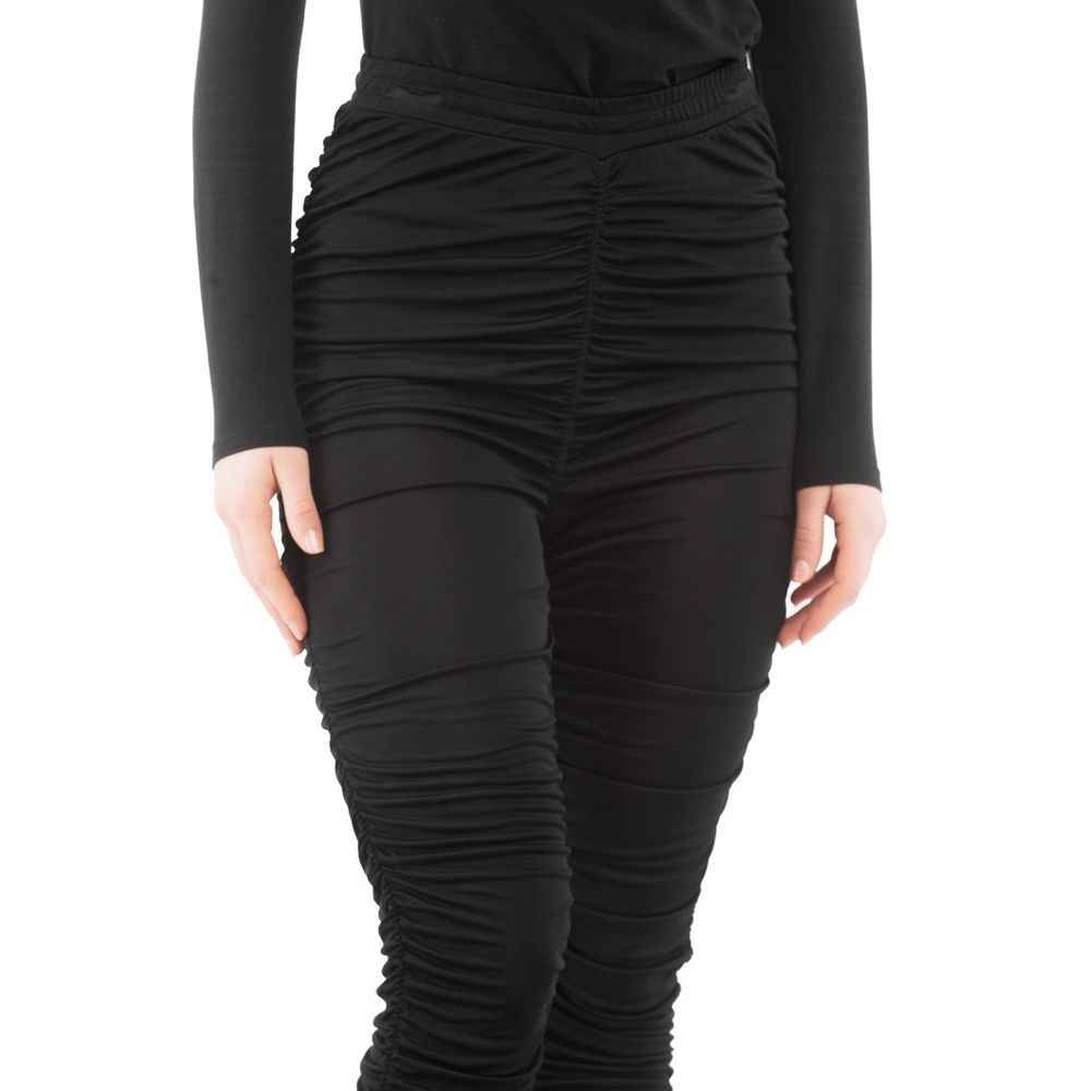 Moschino Black Viscose Casual Pants