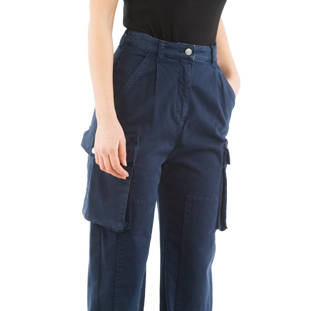 Moschino Blue Cotton Cargo Pants