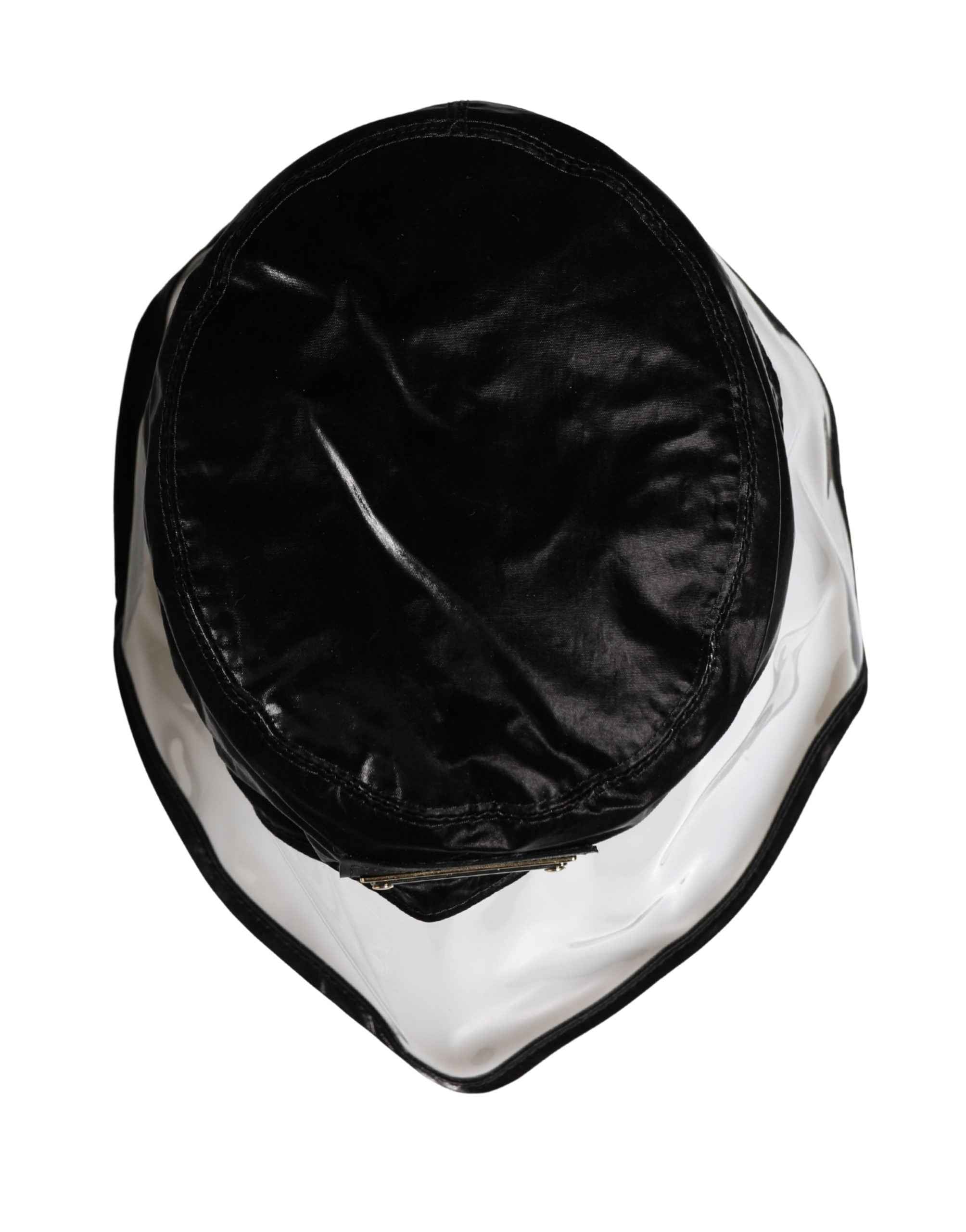Dolce & Gabbana Black Nylon Plastic Fisherman Bucket Capello Hat