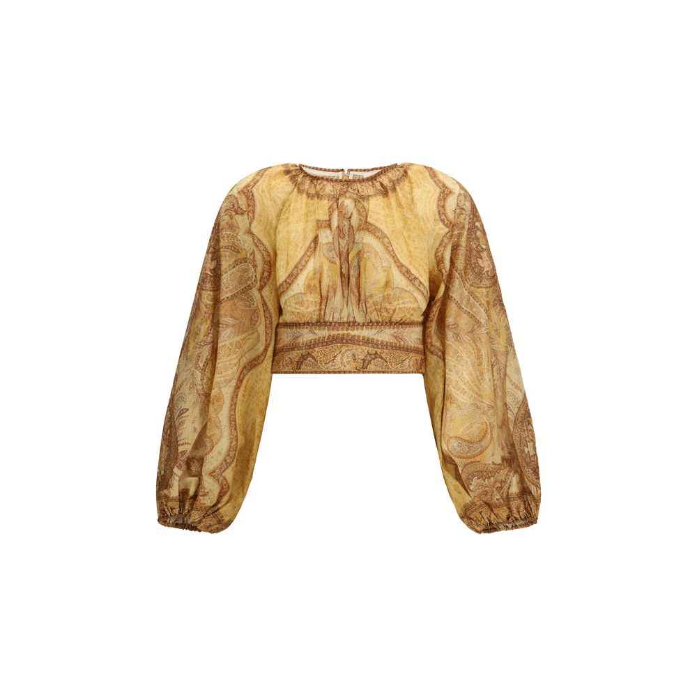 Zimmermann Bicolor Cotton Blouse