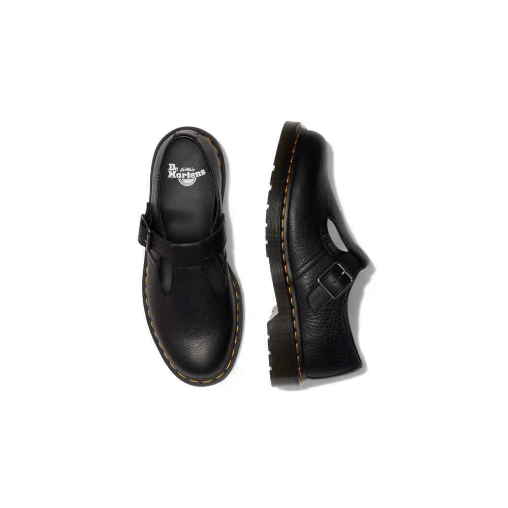 Dr. Martens Black Leather Platform Pumps
