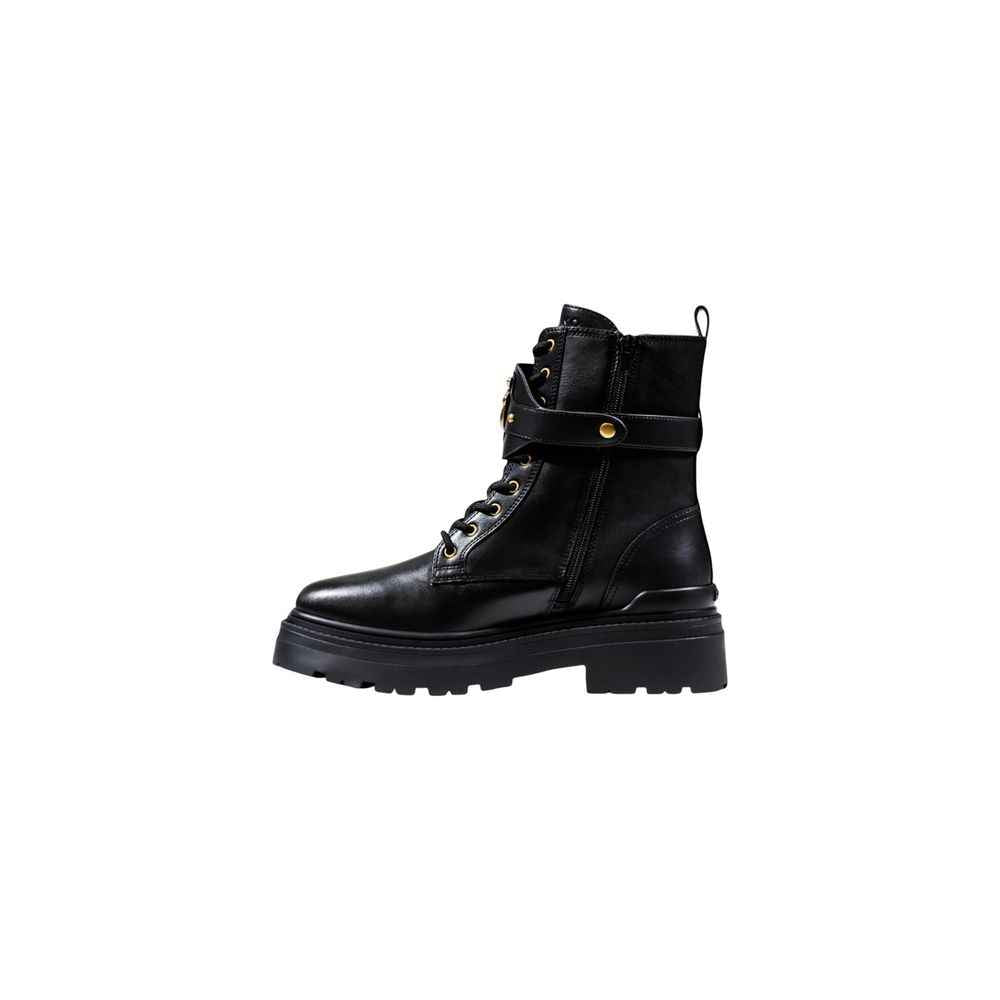 PINKO Black Leather Ankle Boots