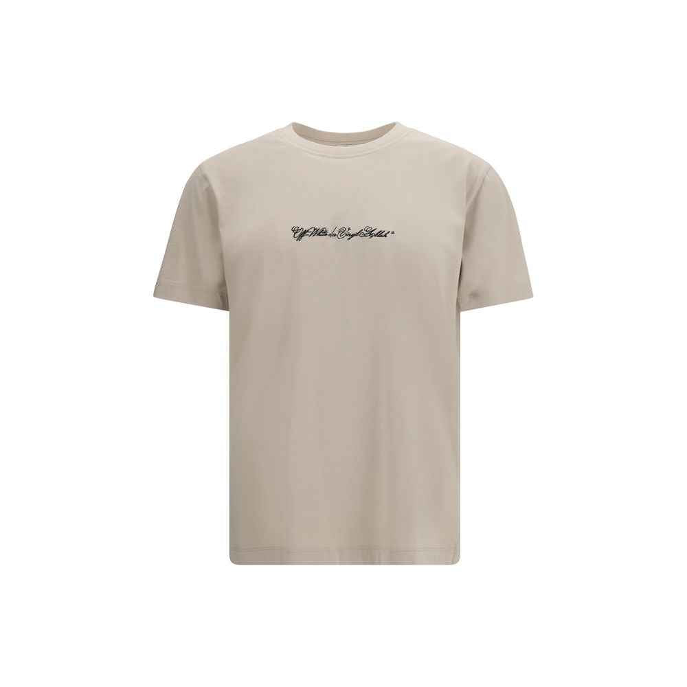 Off-White Beige Cotton T-Shirt