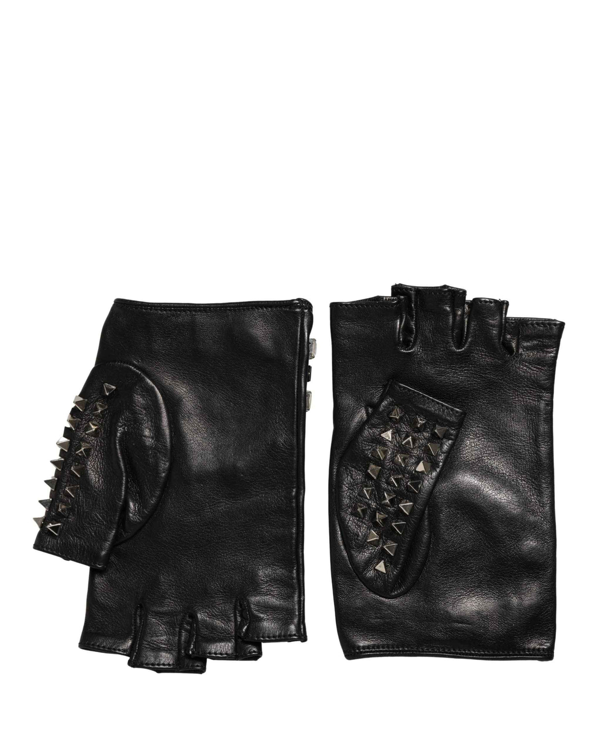 Dolce & Gabbana Black Embellished Wrist Length Mitten Women Gloves