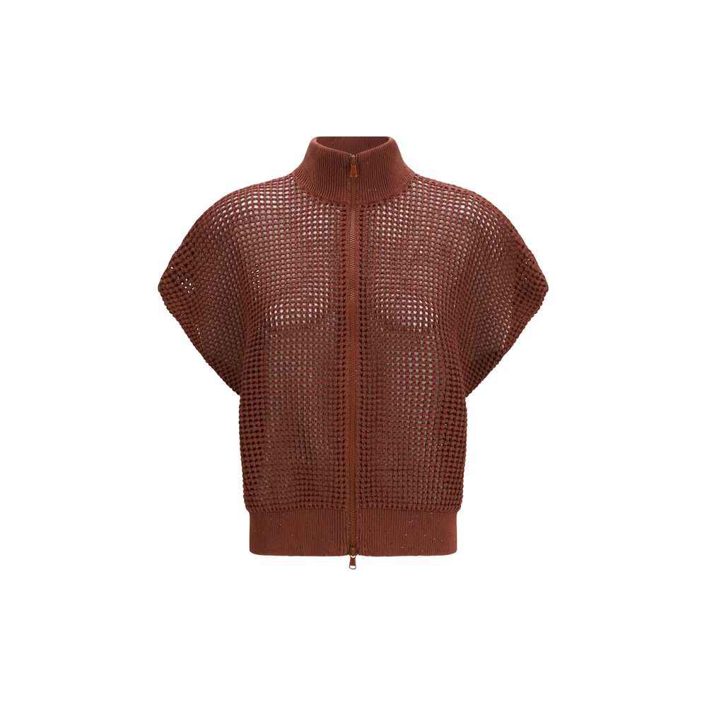 Brunello Cucinelli Bordeaux Cotton Sweatshirt