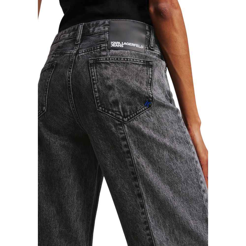 Karl Lagerfeld Black Cotton Relaxed Fit Jeans