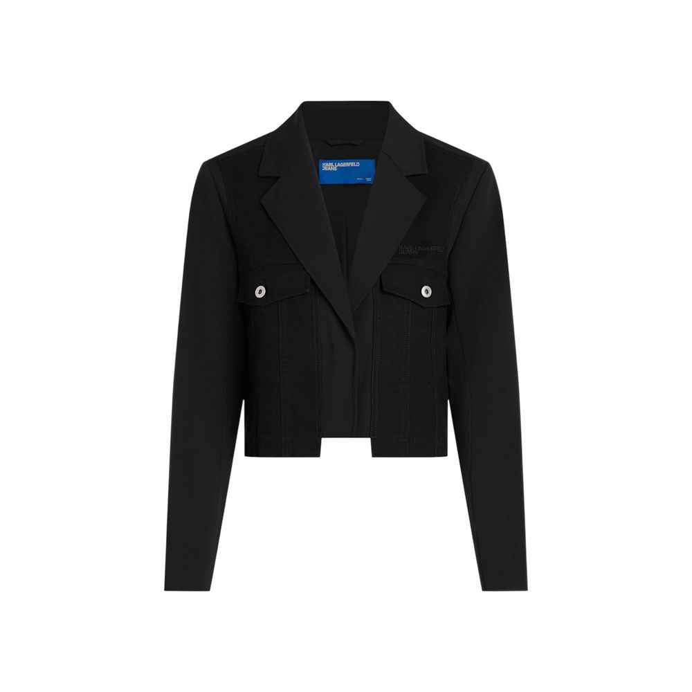 Karl Lagerfeld Black Polyester Blazer