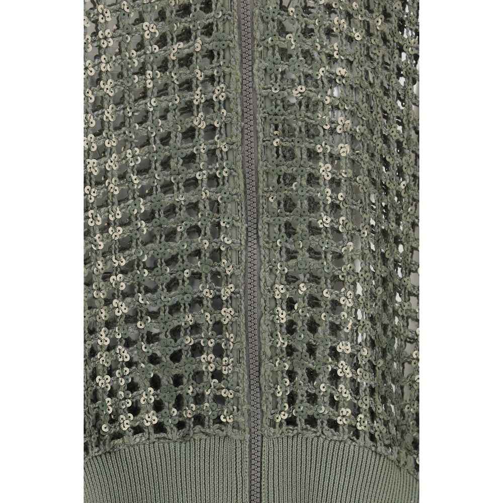 Brunello Cucinelli Bicolor Silk Bomber