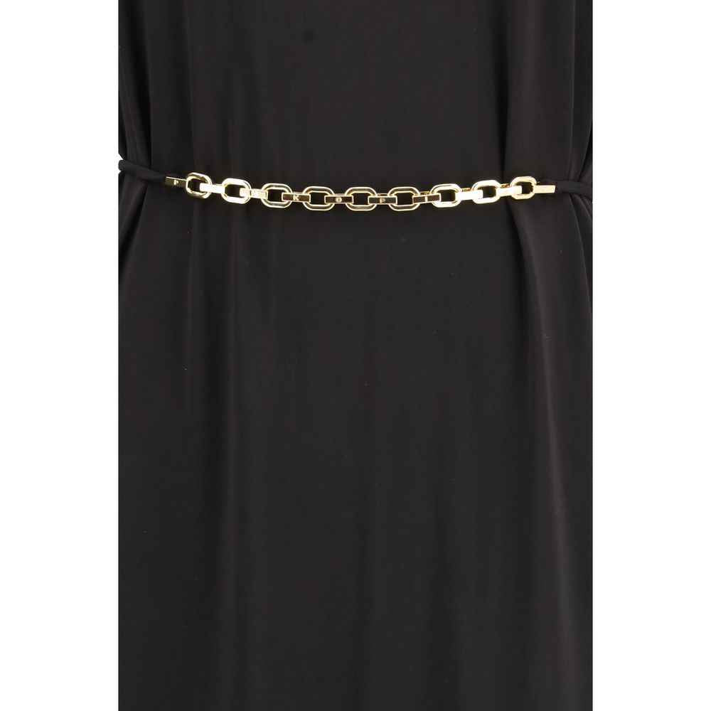 PINKO Black Acetate Casual Dress