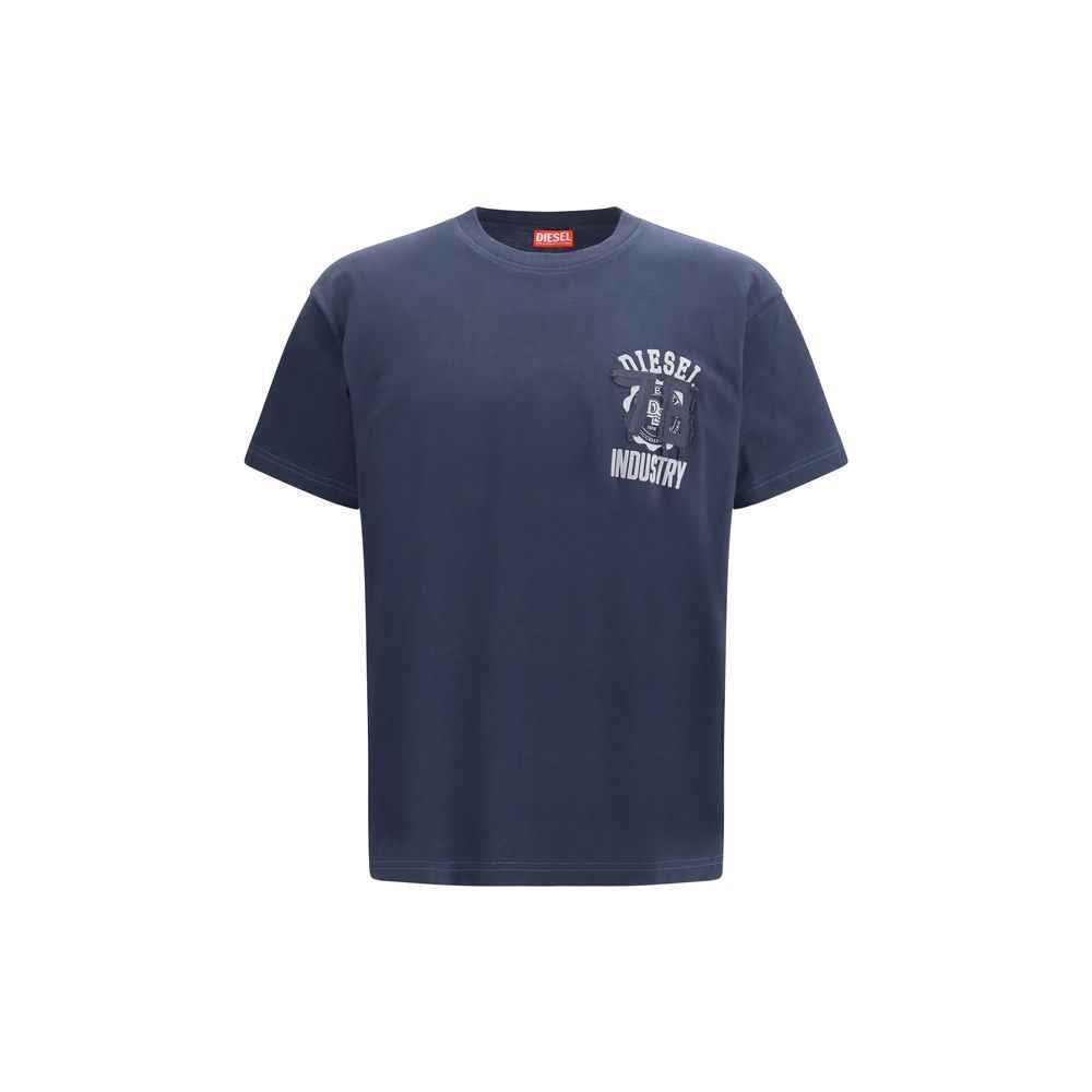 Diesel Blue Cotton T-Shirt