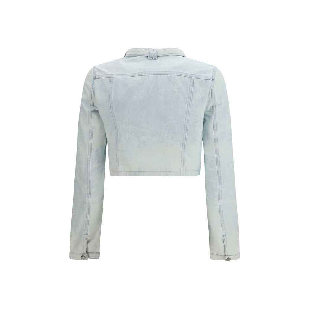 Diesel Blue Cotton Biker Jacket