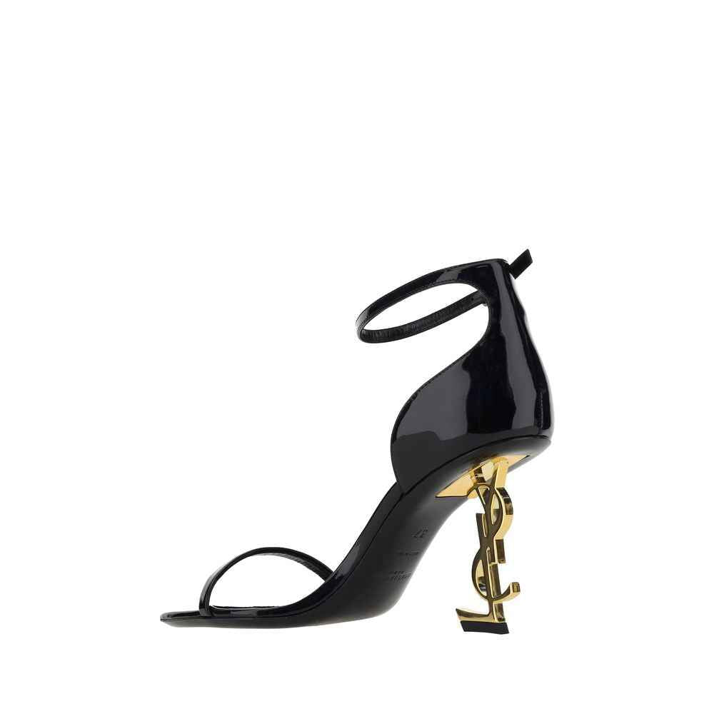 Saint Laurent Black Calf Leather Bos Taurus Platform Sandals