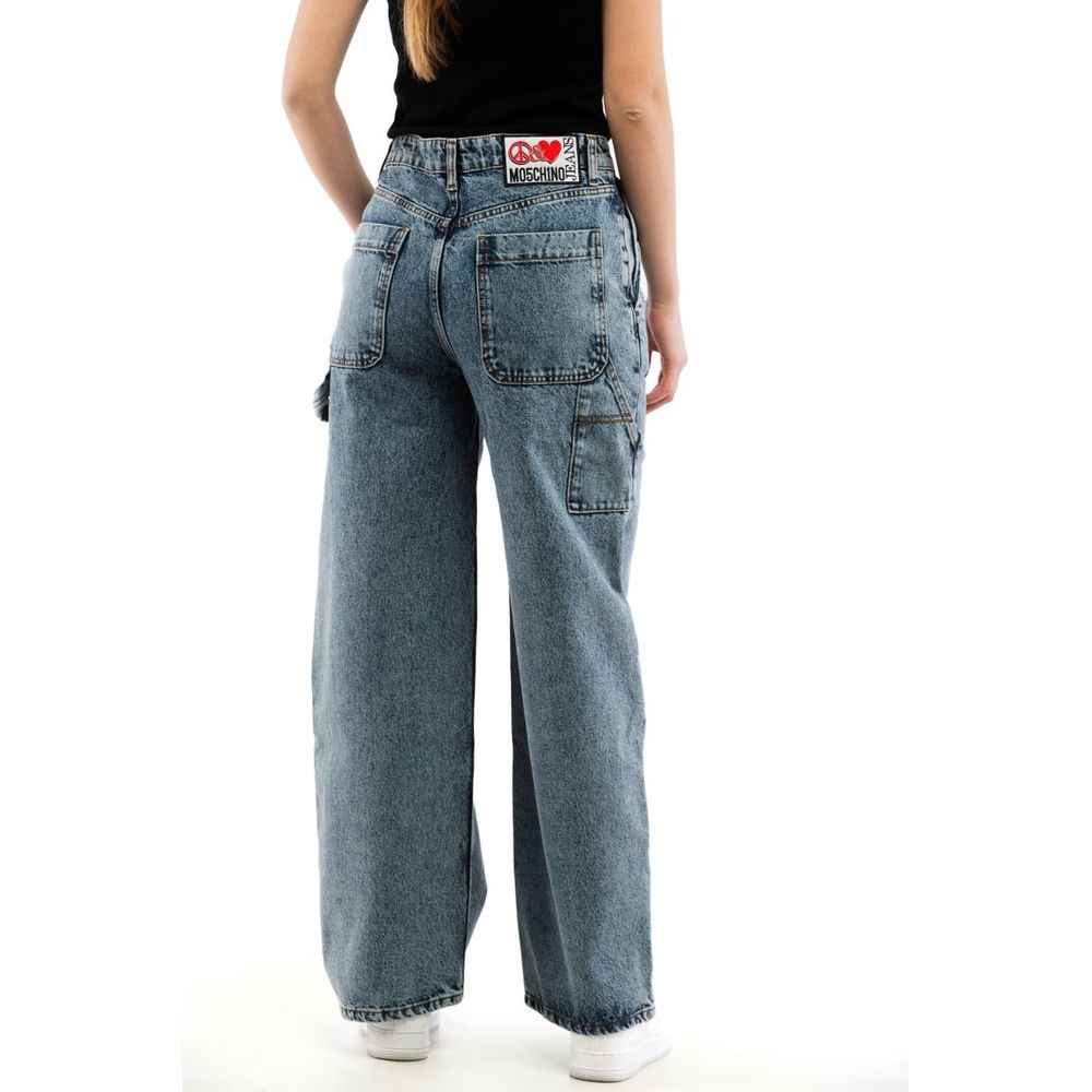 Moschino Multicolor Cotton Relaxed Fit Jeans