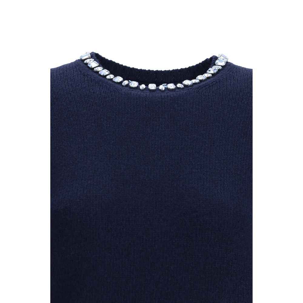 Prada Blue Fleece Wool Sweatshirt