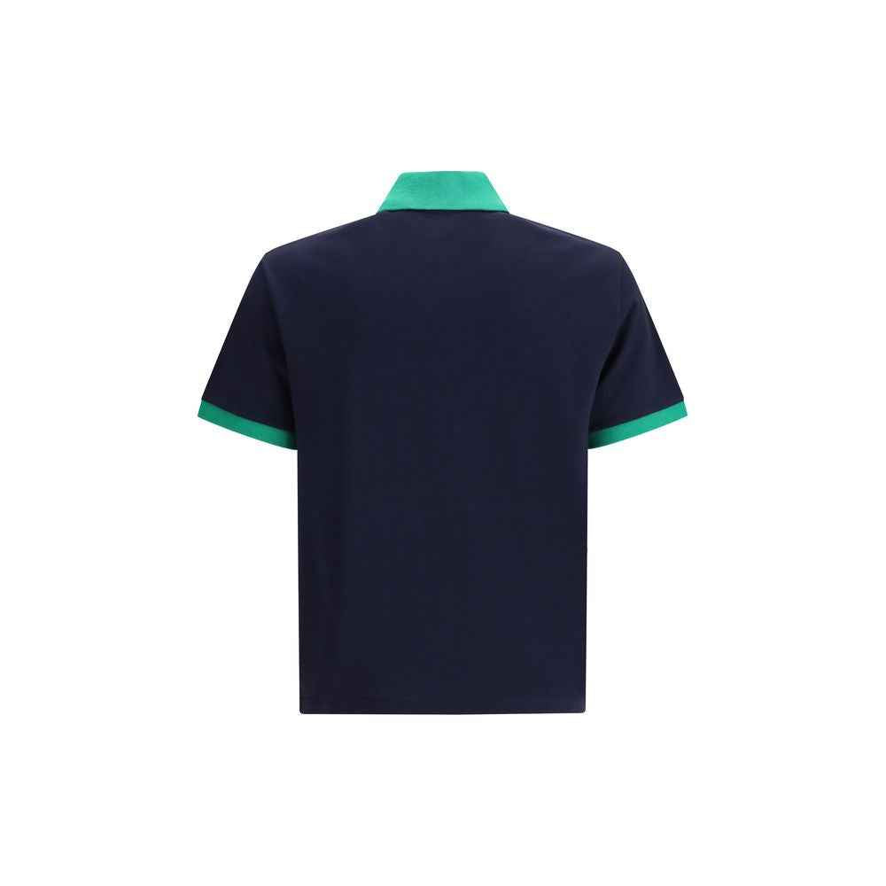 Versace Blue Cotton Polo Shirt