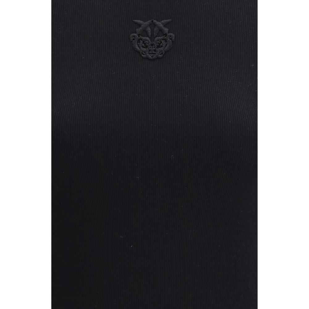 PINKO Black Cotton T-Shirt