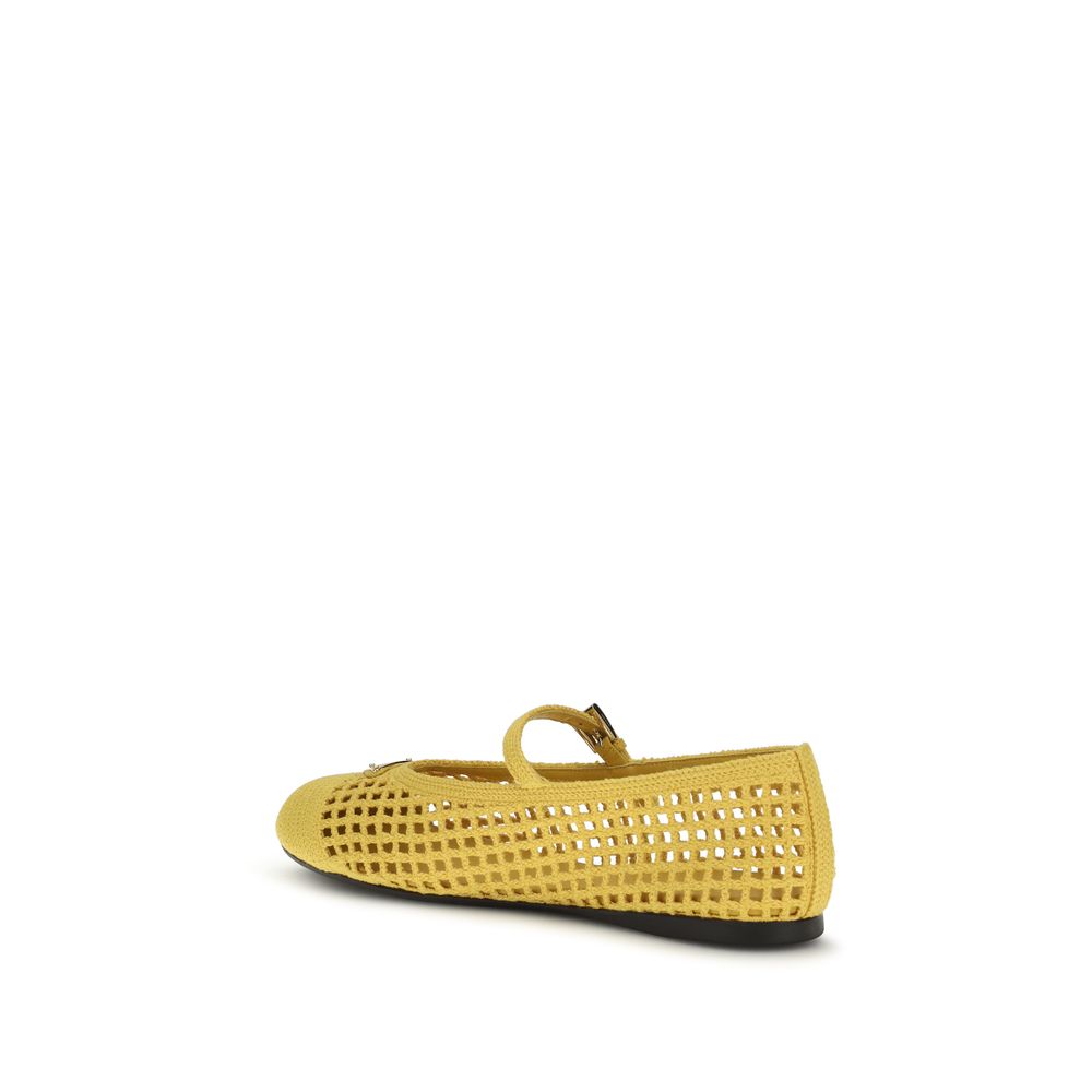 Prada Multicolor Cotton Ballet Flats