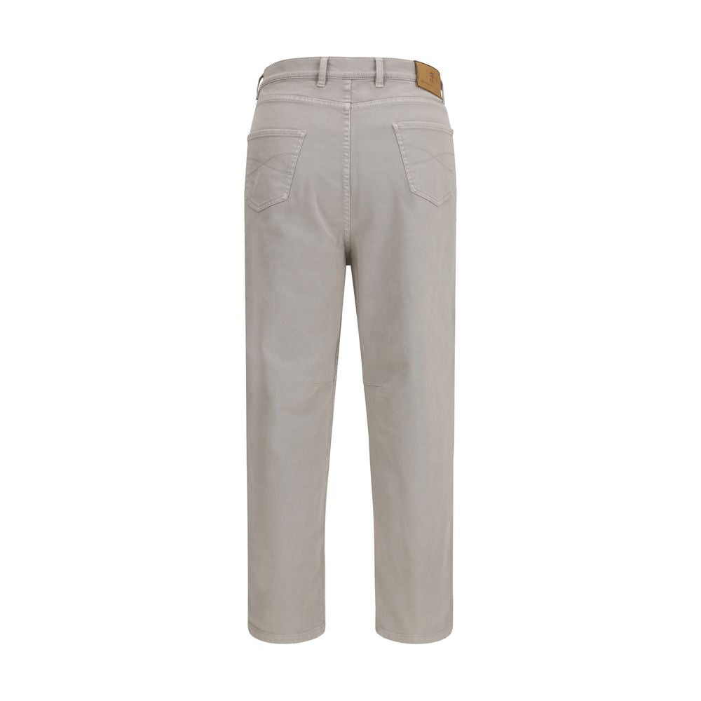 Brunello Cucinelli Beige Cotton Casual Pants