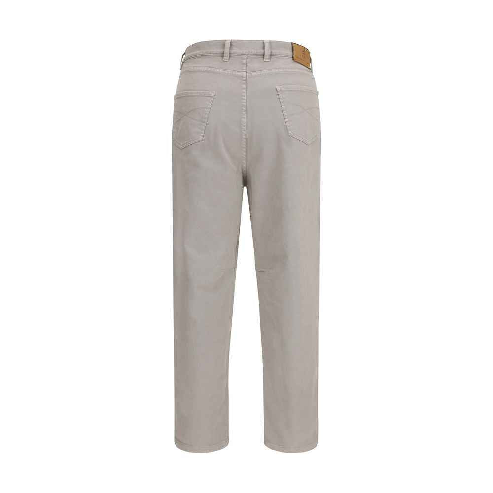 Brunello Cucinelli Beige Cotton Casual Pants