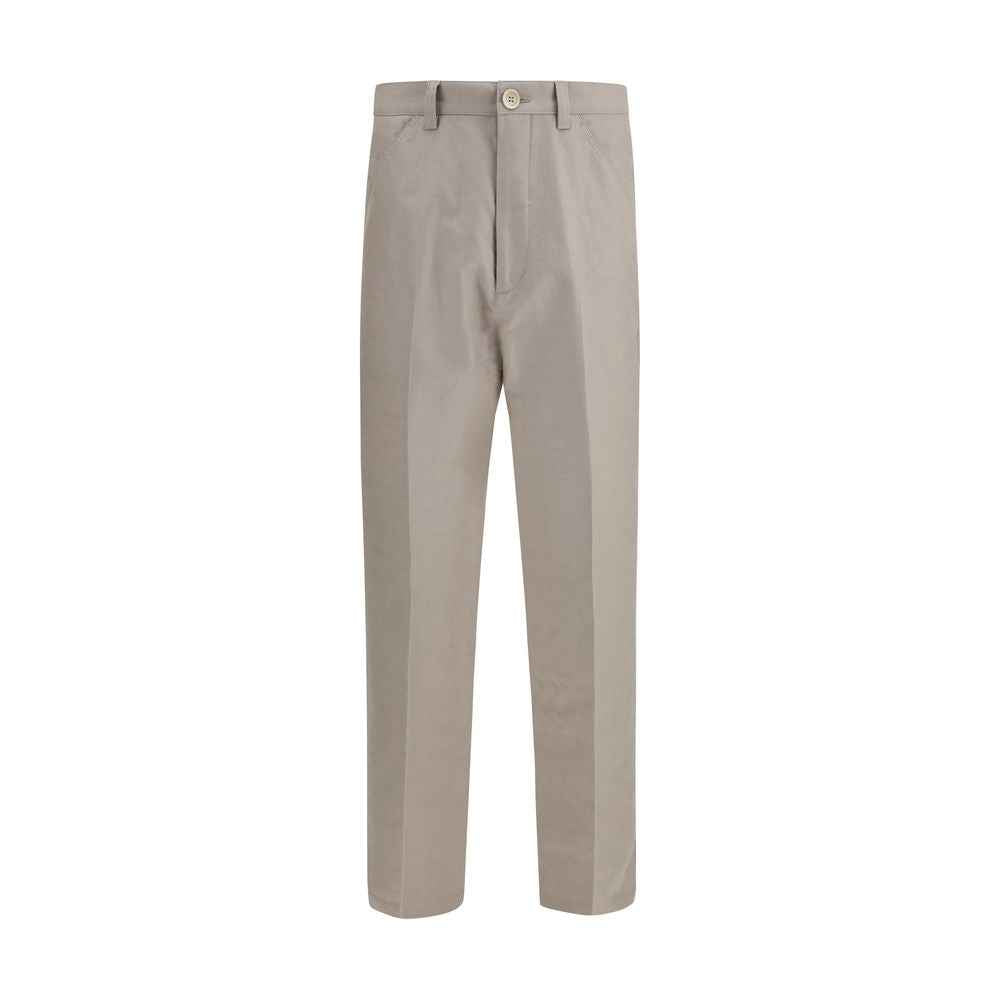 Brunello Cucinelli Beige Cotton Dress Pants