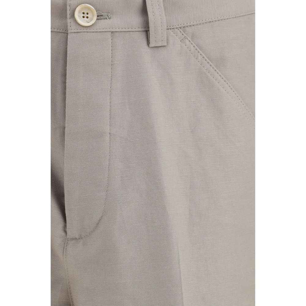 Brunello Cucinelli Beige Cotton Dress Pants