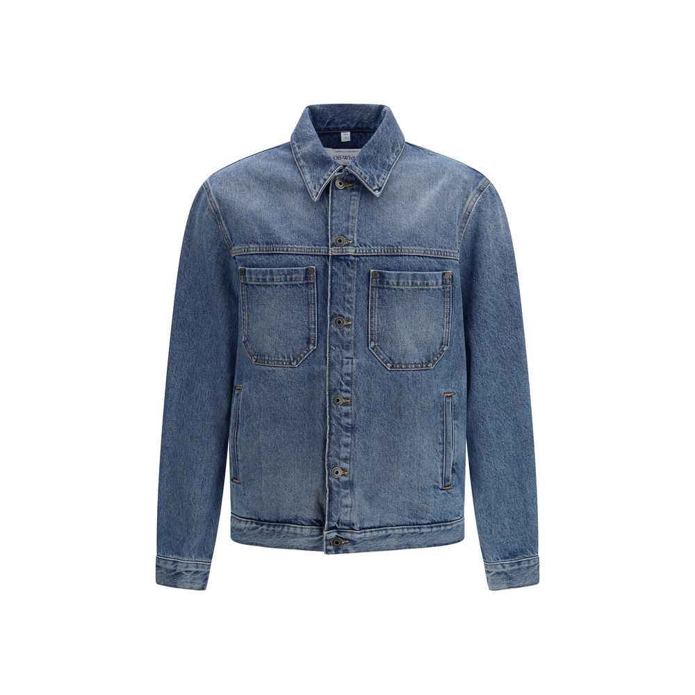 Off-White Blue Cotton Denim Jacket