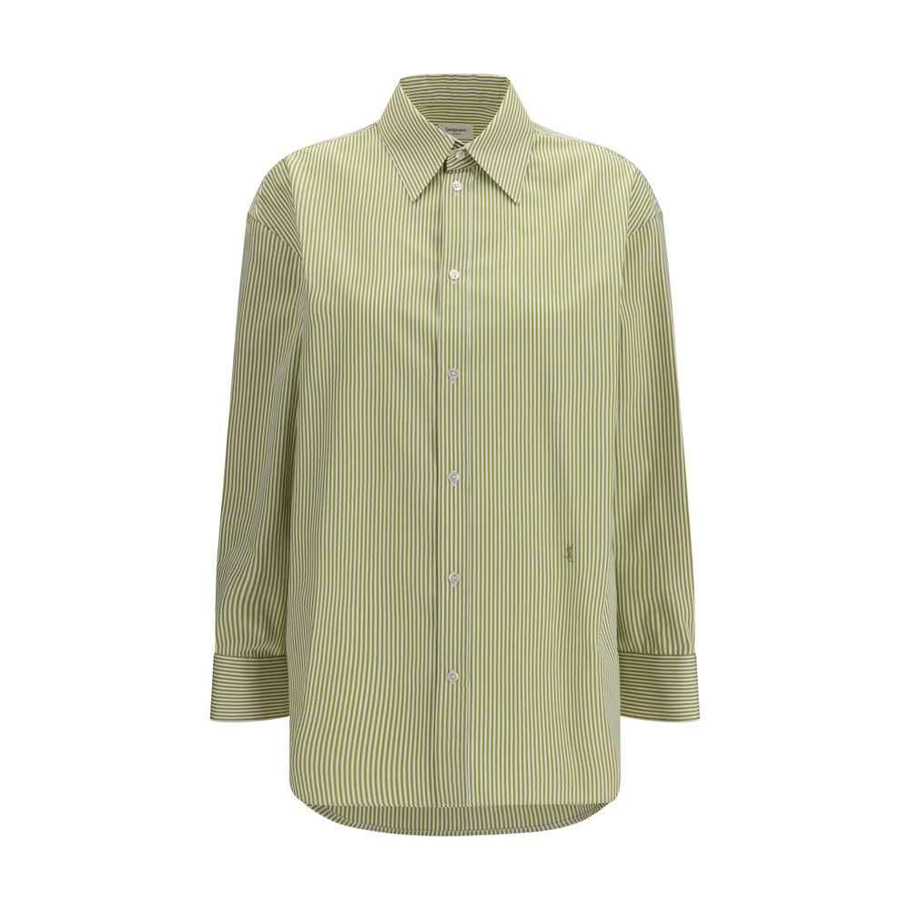 Saint Laurent Bicolor Cotton Pattern Shirt