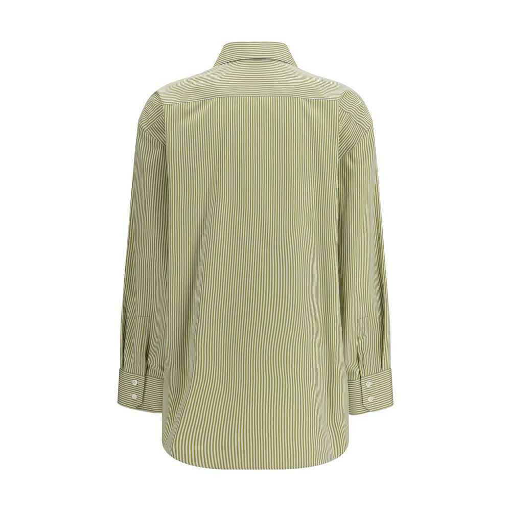 Saint Laurent Bicolor Cotton Pattern Shirt