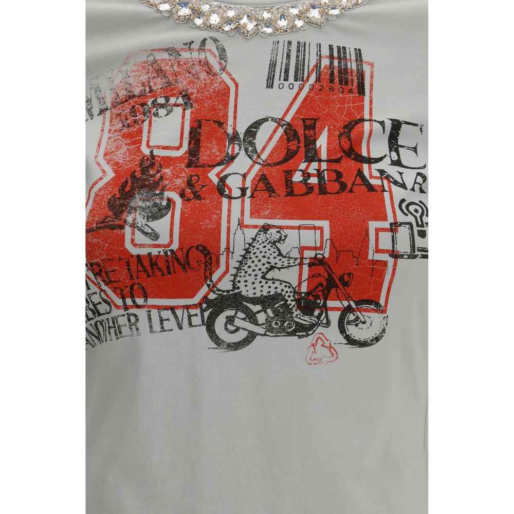 Dolce & Gabbana Gray Cotton T-Shirt