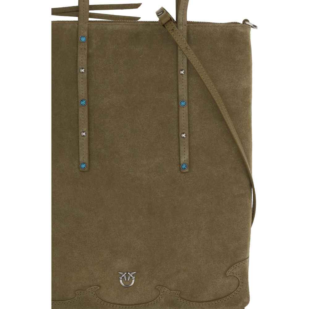 PINKO Bicolor Calf Leather Bos Taurus Shoulder Bag