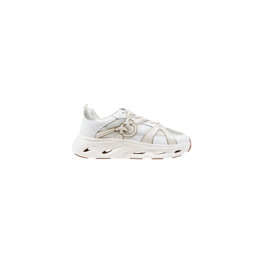 PINKO White Leather Athletic Sneakers
