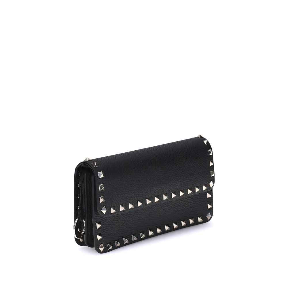 Valentino Garavani Black Calf Leather Bos Taurus Wallet