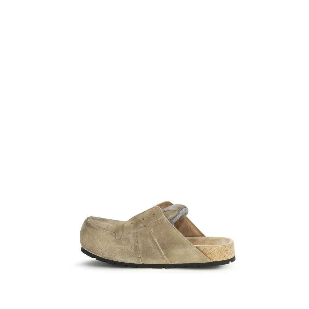 Balenciaga Beige Calf Leather Bos Taurus Mules