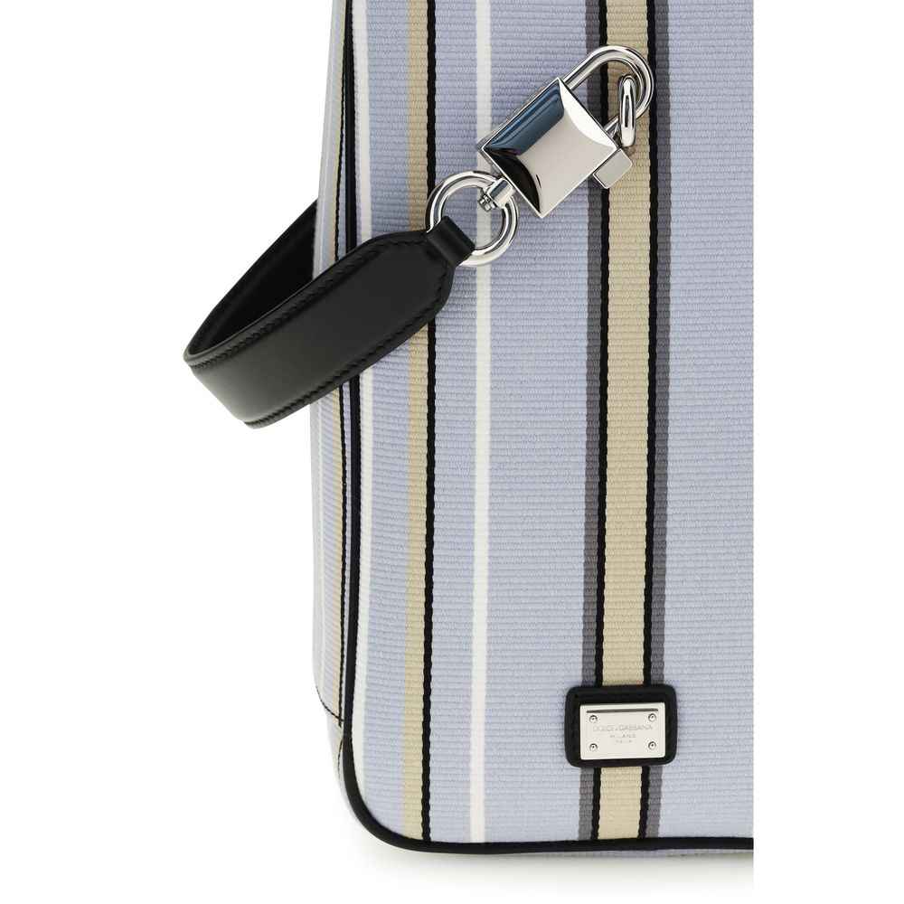 Dolce & Gabbana Blue Cotton Handbag