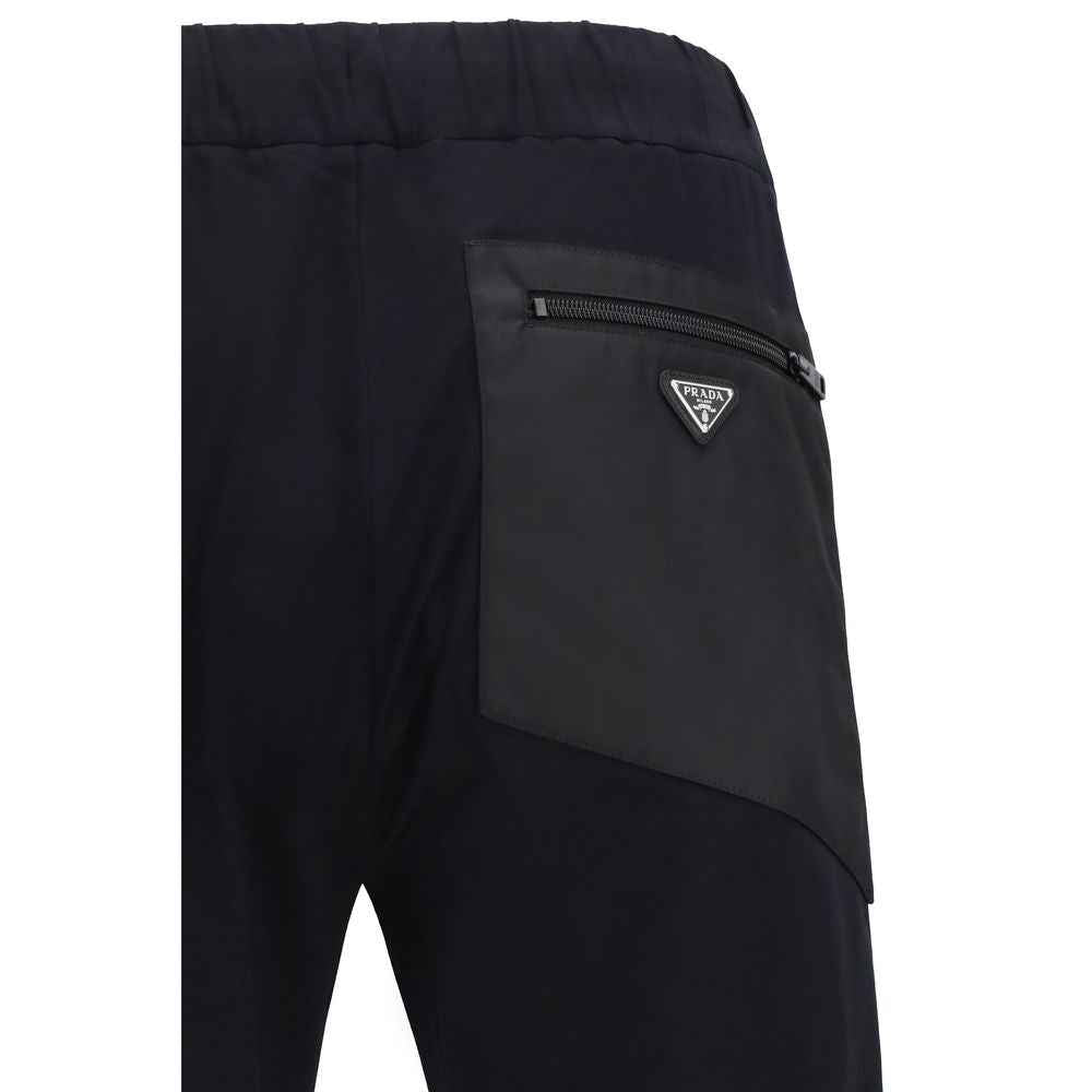 Prada Black Nylon Athletic Pants