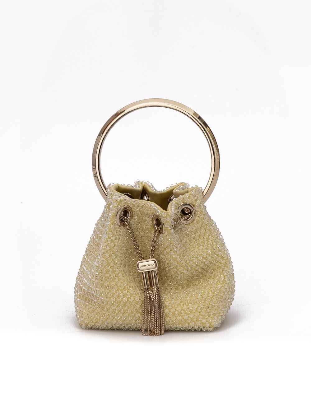 Jimmy Choo Yellow Bon Bon Micro Crystals Bucket