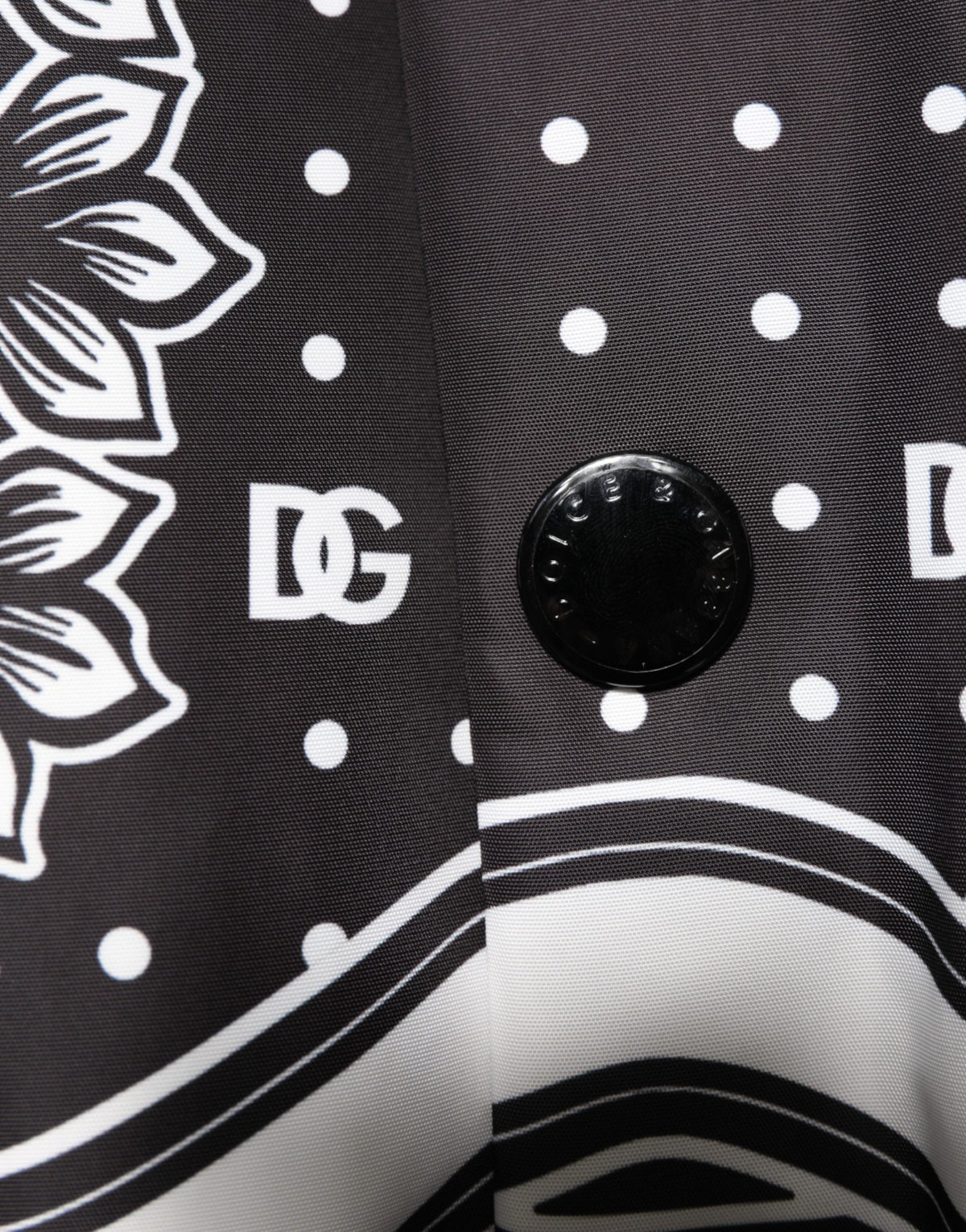 Dolce & Gabbana Black White BandanaPrint Men Bomber Jacket