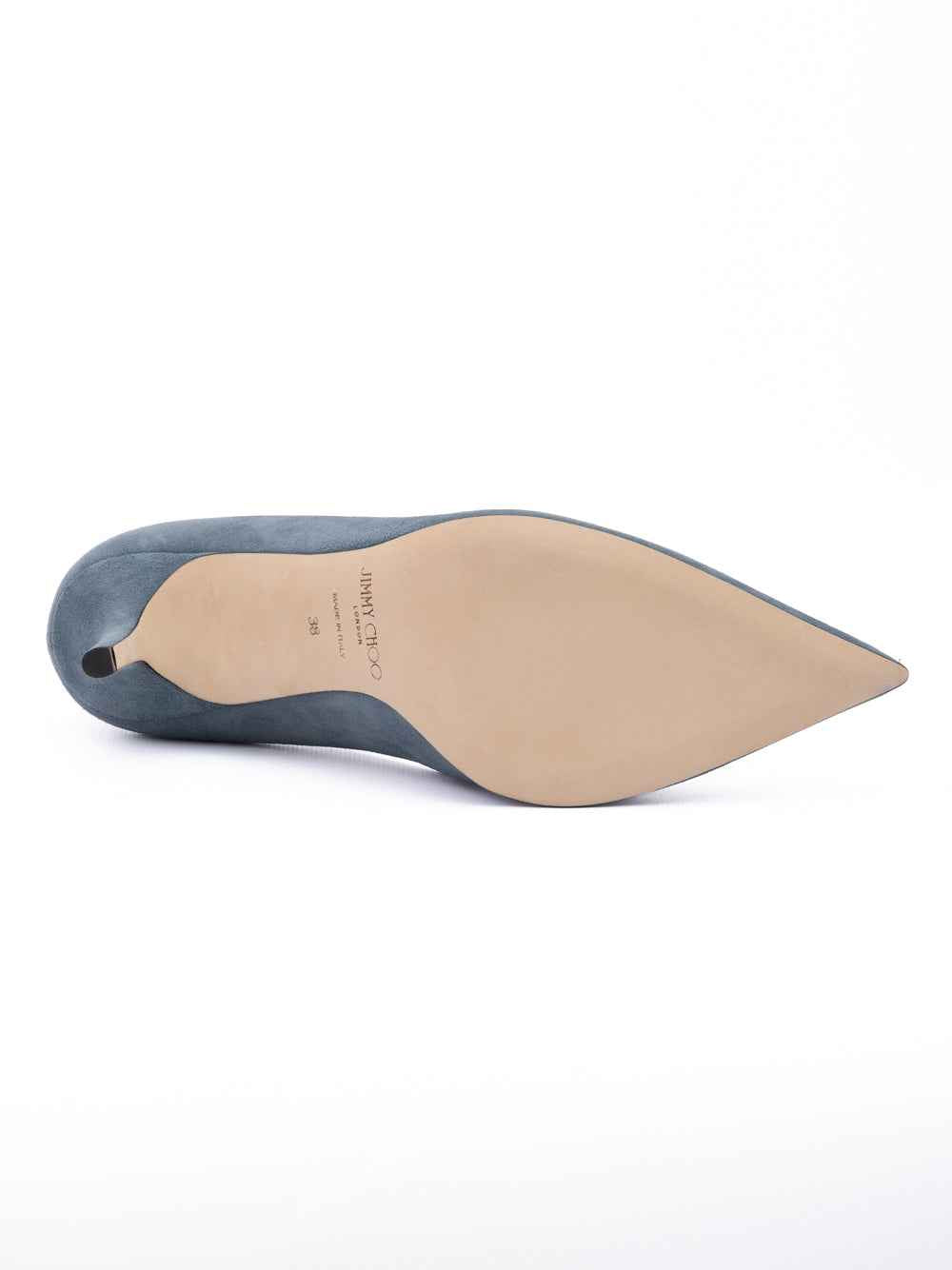 Jimmy Choo Dusk Blue Suede Agnes Pumps