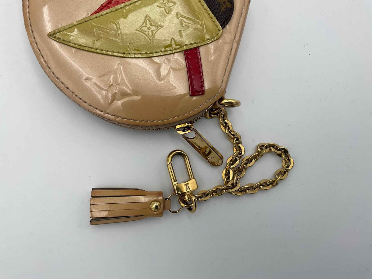 Louis Vuitton LOUIS VUITTON Micro Boite Chapeau Patent Patchwork LV Bird Coin Purse