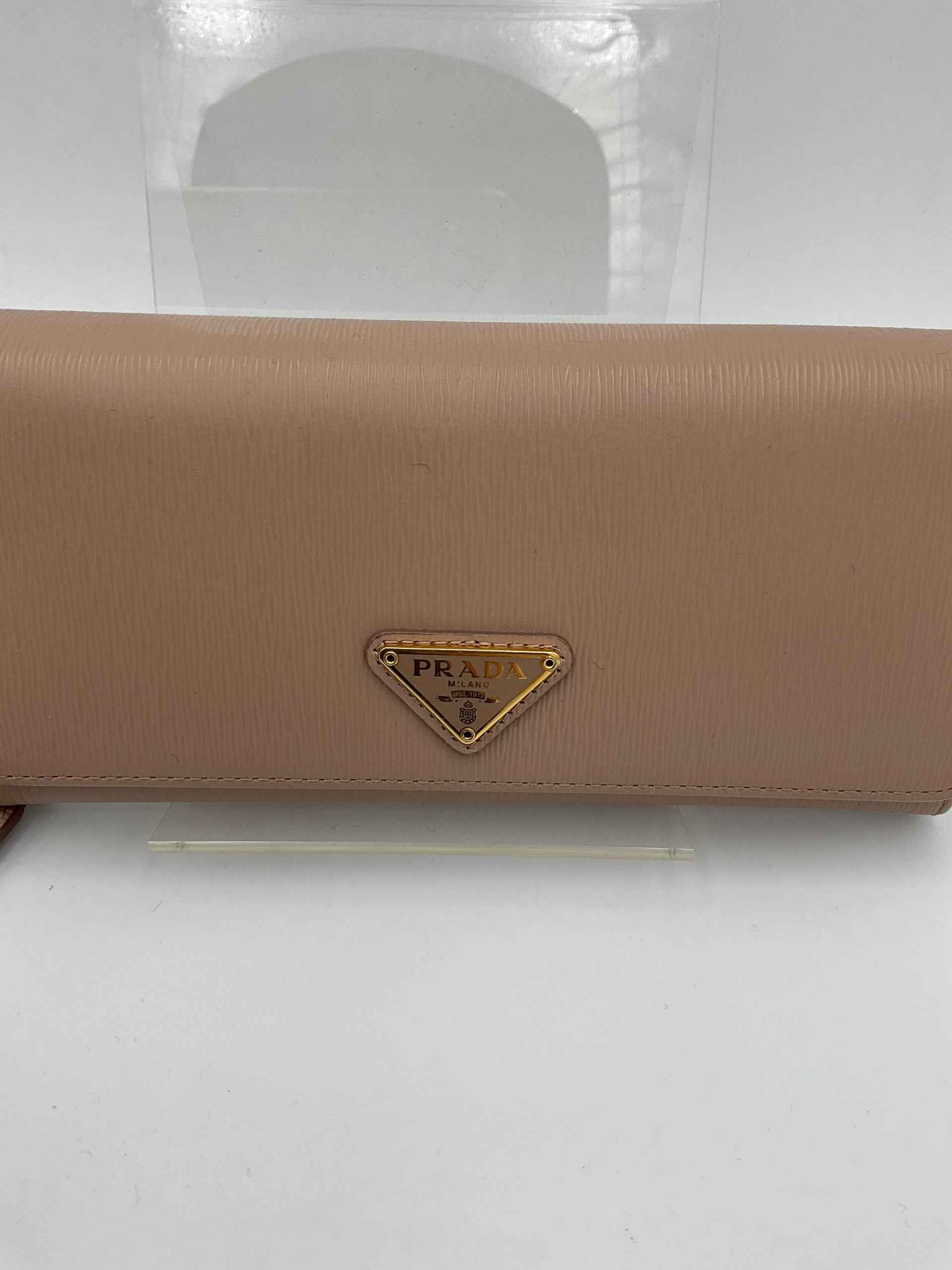 Prada PRADA Powder Saffiano with Card Holder Wallet