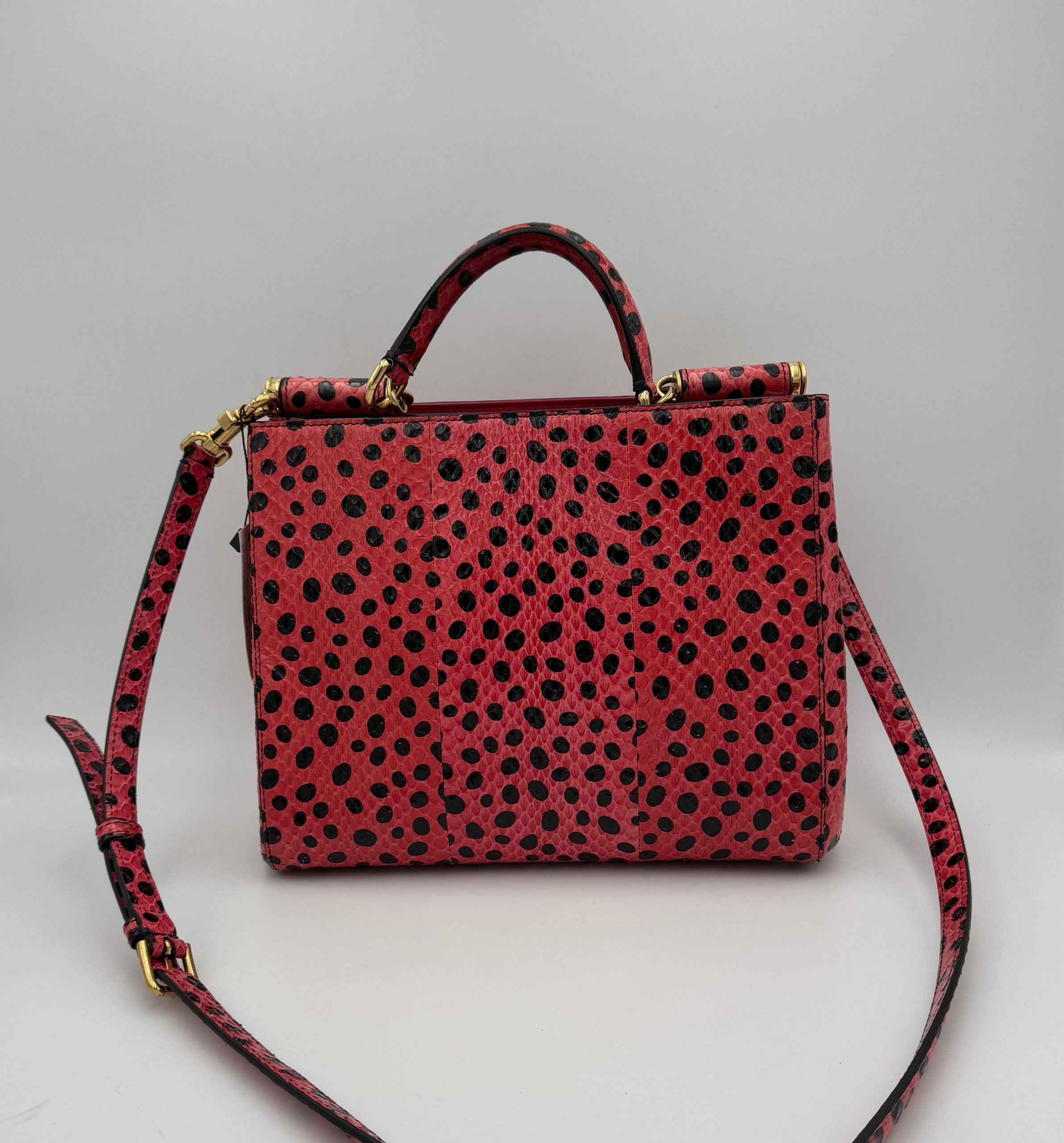 Dolce & Gabbana DOLCE & GABBANA Sicily in Reptile Skin Handbag