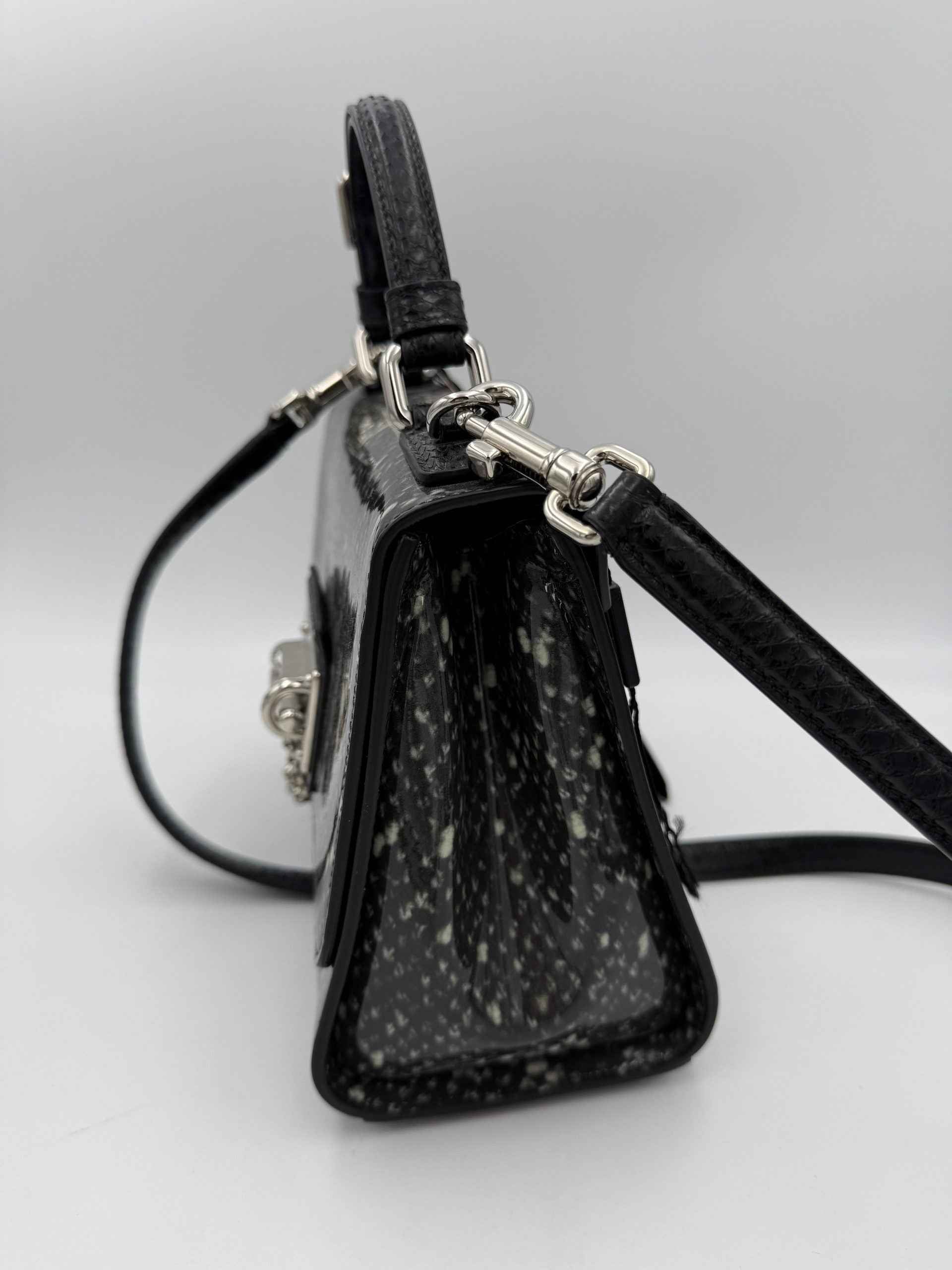 Dolce & Gabbana DOLCE & GABBANA Monica Python and Patent Handbag