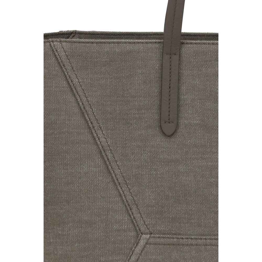 Brunello Cucinelli Brown Cotton Shoulder Bag