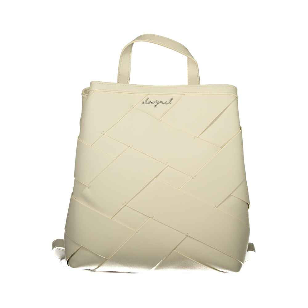 Desigual Bianco Poliuretano Female Mini Backpack