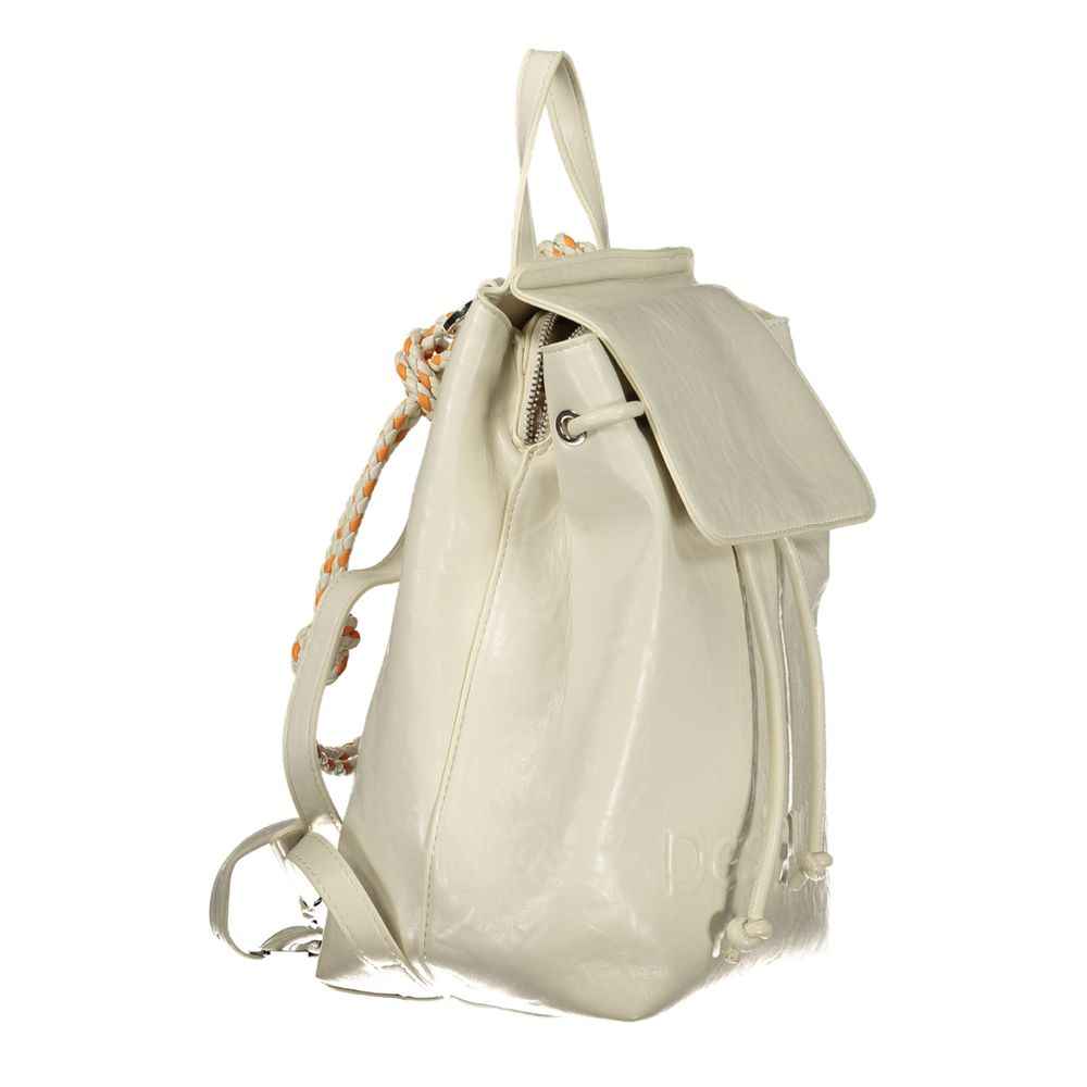 Desigual Ecru Polyurethane Women Backpack