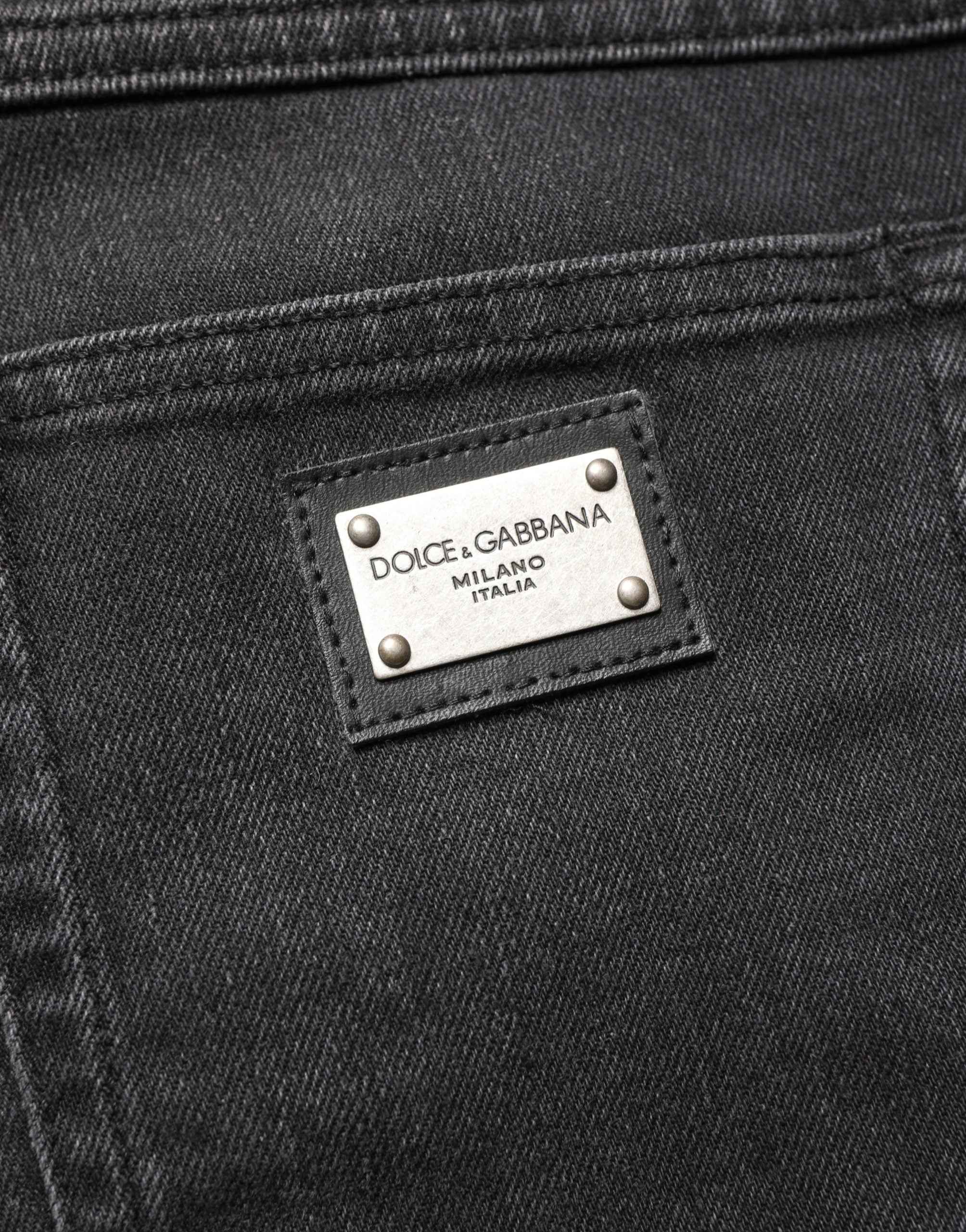 Dolce & Gabbana Black Cotton Stretch Regular SkinnyDenim Jeans