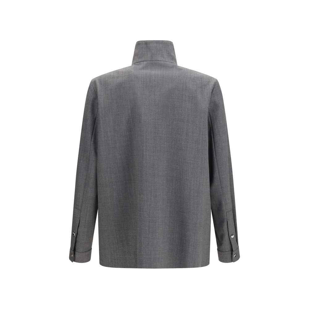 Valentino Garavani Gray Polyester Coat