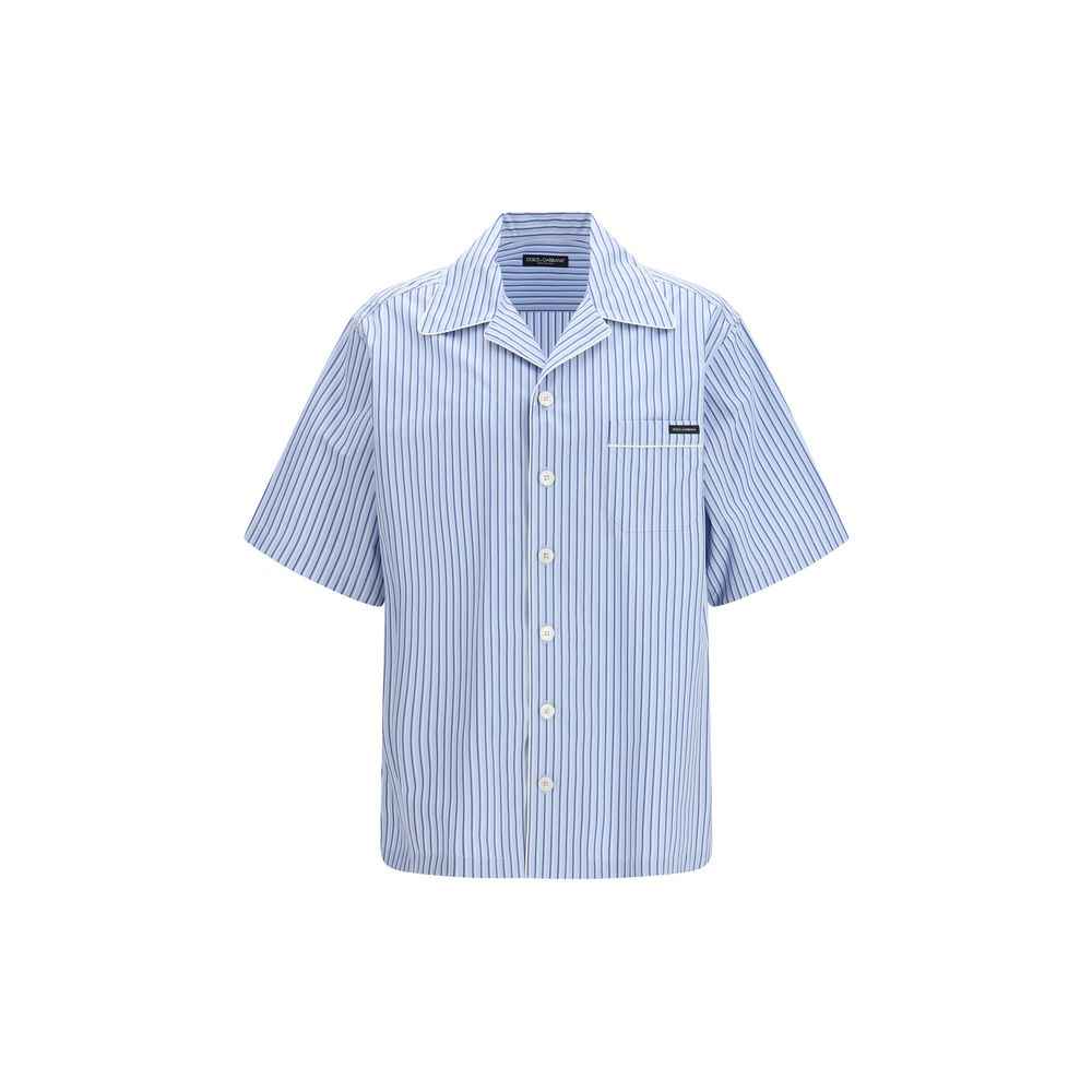 Dolce & Gabbana Blue Cotton Shortsleeve Shirt
