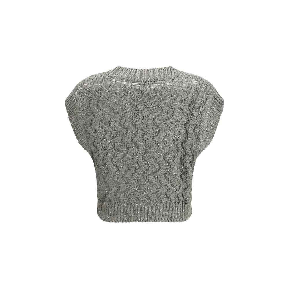 Brunello Cucinelli Bicolor Silk Sweatshirt