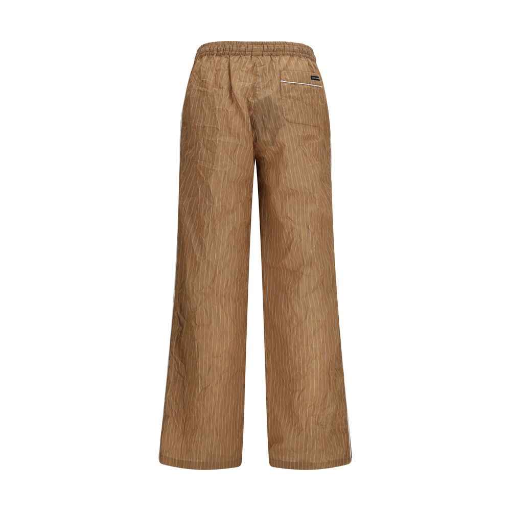 Dolce & Gabbana Brown Linen Casual Pants